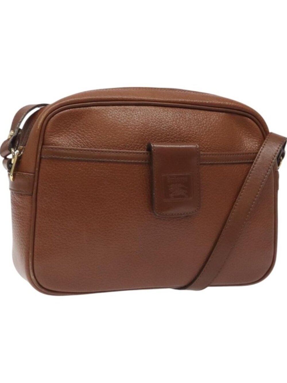 Burberrys Shoulder Bag Leather Brown Gold
